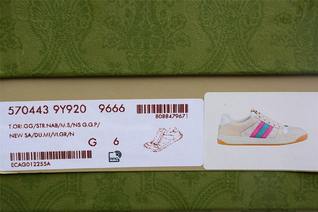 Gucci Screener Cream Leather