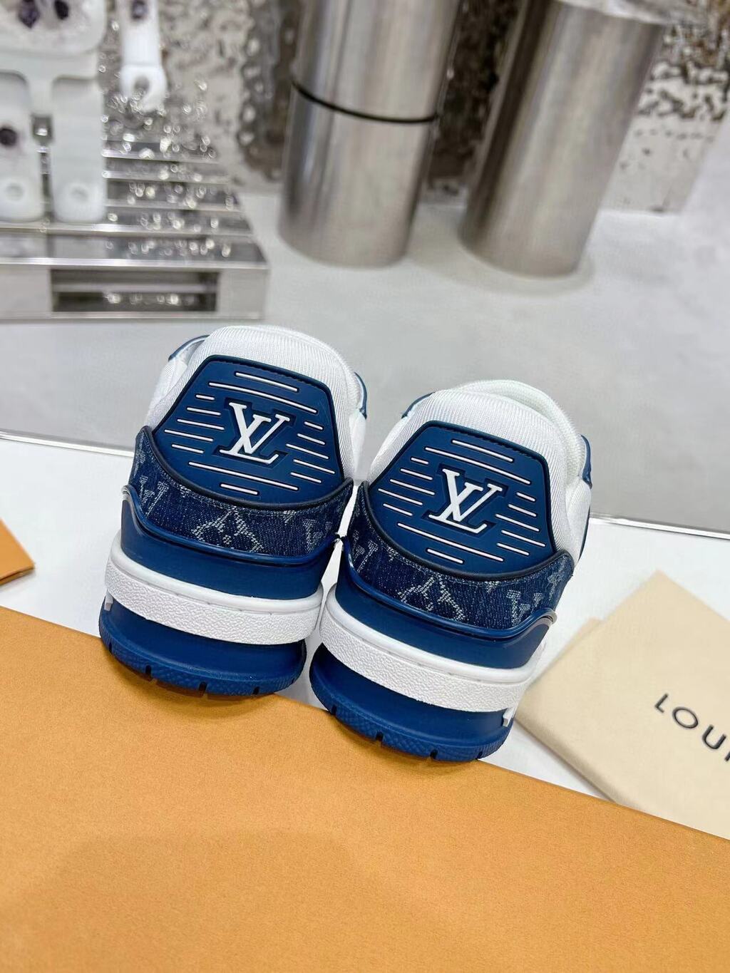 Trainer Monogram Denim White Blue.