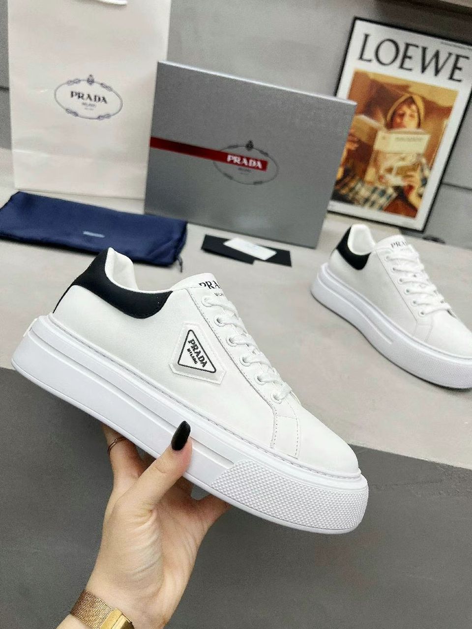 Prada Downtown White Black.