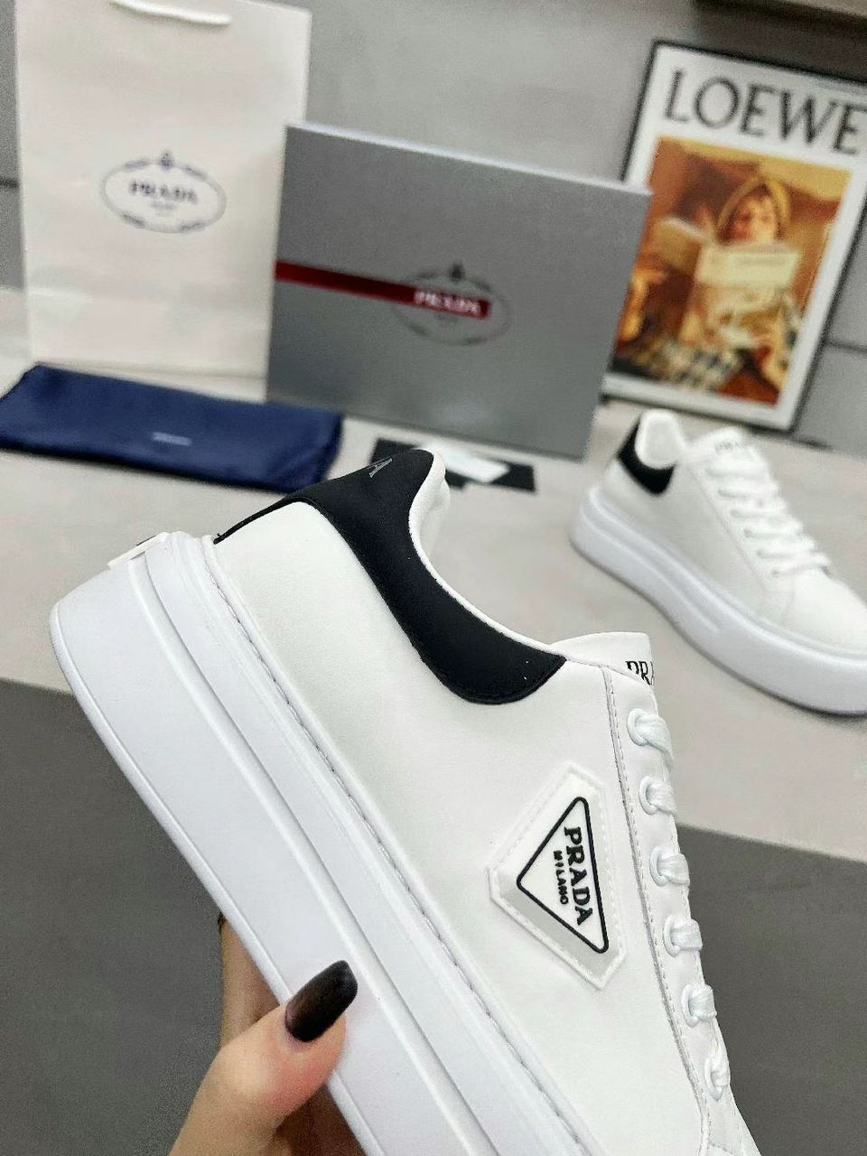 Prada Downtown White Black.