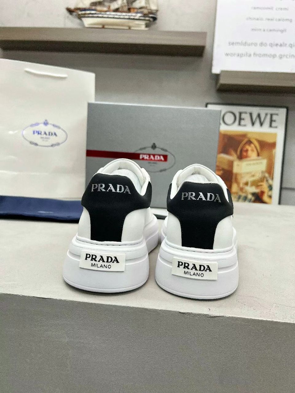 Prada Downtown White Black.