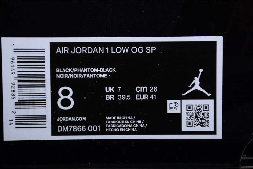 Jordan 1 Retro Low OG SP Travis Scott Black Phantom DM7866-001